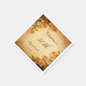 Vintag Damask Shabby Chic Peach Rose Servietten (Ecke)