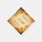 Vintag Damask Shabby Chic Peach Rose Servietten (Ecke)