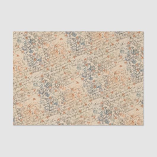 Vintag Damask und BumbleBee Seidenpapier (Vorderseite)