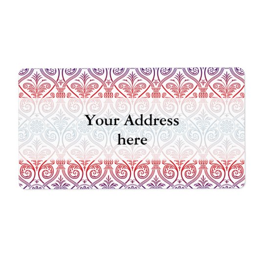 Vintag Damask Wallpaper - blau violett (Vorne)