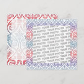 Vintag Damask Wallpaper - blau violett (Vorne/Hinten)