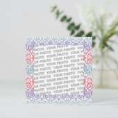 Vintag Damask Wallpaper - blau violett (Stehend Vorderseite)