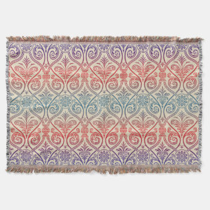 Vintag Damask Wallpaper - blau violett Decke