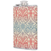 Vintag Damask Wallpaper - blau violett Flachmann (Links)