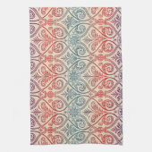 Vintag Damask Wallpaper - blau violett Geschirrtuch (Vertikal)
