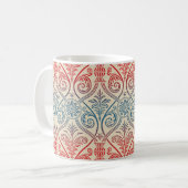 Vintag Damask Wallpaper - blau violett Kaffeetasse (Vorderseite Links)
