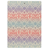 Vintag Damask Wallpaper - blau violett Klemmbrett (Rückseite)