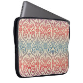 Vintag Damask Wallpaper - blau violett Laptopschutzhülle (Vorne Rechts)