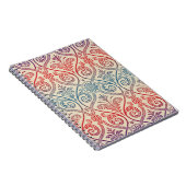 Vintag Damask Wallpaper - blau violett Notizblock (Rechte Seite)