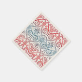 Vintag Damask Wallpaper - blau violett Serviette (Ecke)