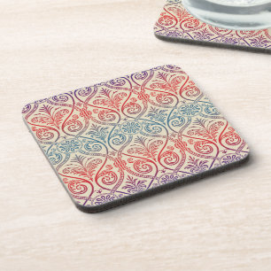 Vintag Damask Wallpaper - blau violett Untersetzer