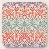 Vintag Damask Wallpaper - blau violett Untersetzer (Vorderseite)