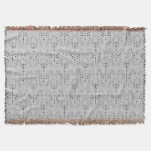 Vintag Damask Wallpaper - schwarz + Ihr Backgr. Decke