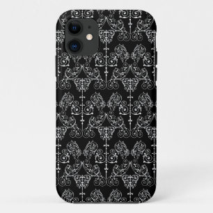 Vintag Damask Wallpaper - weiß + Ihr Backgr. Case-Mate iPhone Hülle
