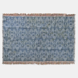 Vintag Damask Wallpaper - weiß + Ihr Backgr. Decke