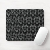 Vintag Damask Wallpaper - weiß + Ihr Backgr. Mousepad (Mit Mouse)