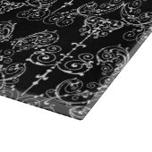 Vintag Damask Wallpaper - weiß + Ihr Backgr. Schneidebrett (Ecke)