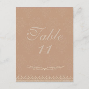 Vintag Damask Wedding Tischnummern Rose Rosa