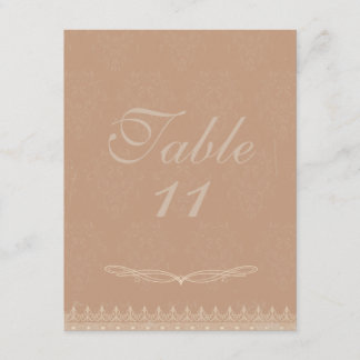 Vintag Damask Wedding Tischnummern Rose Rosa