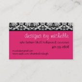 Vintag; Damastmonogramm Visitenkarte (Rückseite)