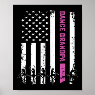 Vintag Dance Grandpa Flag Usa Liebe Dancer_dance Poster