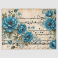 Vintag Dance Musiknoten Blumendesign Deko