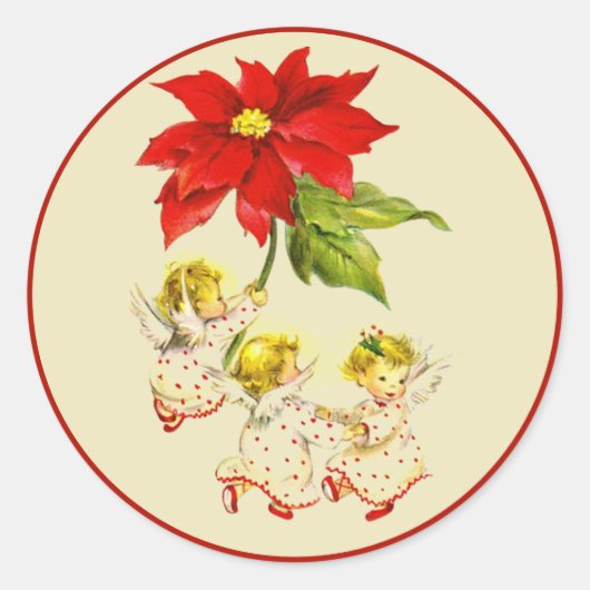 Vintag Dancing Baby Angels Sticker (Vorderseite)