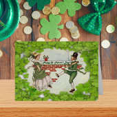 Vintag Dancing Irish Couple Grußkarte, ZSSG