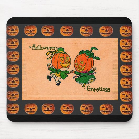 Vintag Dancing Jack o' Lanterns Mousepad (Vorne)