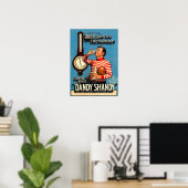 Vintag Dandy Shandy Rugby Print Poster (Heimbüro)