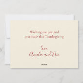 Vintag Dankbar, gesegnet Ernte Tetmajer Feiertagskarte (Rückseite)