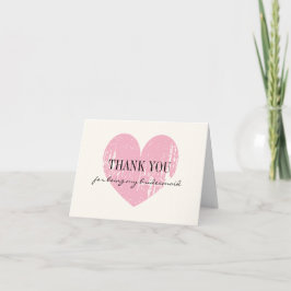 Vintag Danke, dass du meine Bridesmädchenkarten wa Dankeskarte