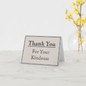 Vintag "Danke für Ihre Freundlichkeit" Karte (Gelbe Blume)