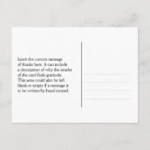 Vintag "Danke für Ihre Freundlichkeit" Postkarte (Rückseite)