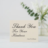 Vintag "Danke für Ihre Freundlichkeit" Postkarte (Stehend Vorderseite)