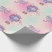 Vintag Danke, Hot Air Ballon Geschenkpapier (Ecke)