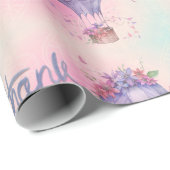 Vintag Danke, Hot Air Ballon Geschenkpapier (Rolleneckpunkt)