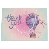 Vintag Danke, Hot Air Ballon Große Geschenktüte (Vorderseite)