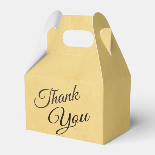 Vintag danke Ihnen, gelb und schwarz Geschenkschachtel (Rückseite)