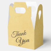 Vintag danke Ihnen, gelb und schwarz Geschenkschachtel (Geöffnet)