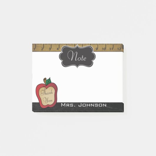 Vintag danke Text der Schulanmerkungs-| DIY Post-it Klebezettel (Vorderseite)