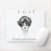 Vintag danken Sie Gott, den ich fabelhaftes Mousepad (Mit Mouse)