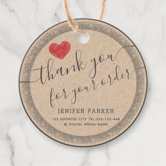 Vintag Dankeschön Drehbuch für die Klassikrunde Geschenkanhänger (Vorderseite)