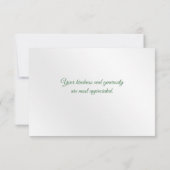 Vintag Dankeskarte (Rückseite)