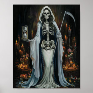 Vintag Dark Art Santa Muerte Poster