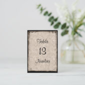 Vintag Dark Castle Gothic Guest Tischnummer Platzkarte (Stehend Vorderseite)