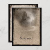 Vintag Dark Castle Gothic Vielen Dank Dankeskarte (Vorne/Hinten)