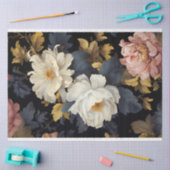 Vintag Dark Florals Seidenpapier (Basteln)