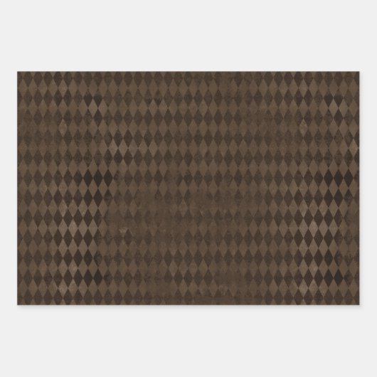 Vintag Dark Harlequin Trio Geschenkpapier Set (Vorderseite 2)