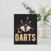 Vintag Dartboard 160 Dart Players Postkarte (Stehend Vorderseite)